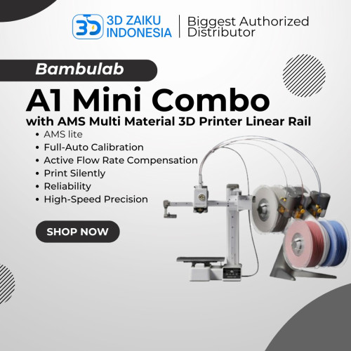Bambulab A1 Mini Combo with AMS Multi Material 3D Printer Linear Rail